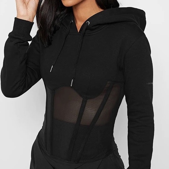 Manière De Voir Tops - Manière De Voir Corset Hoodie